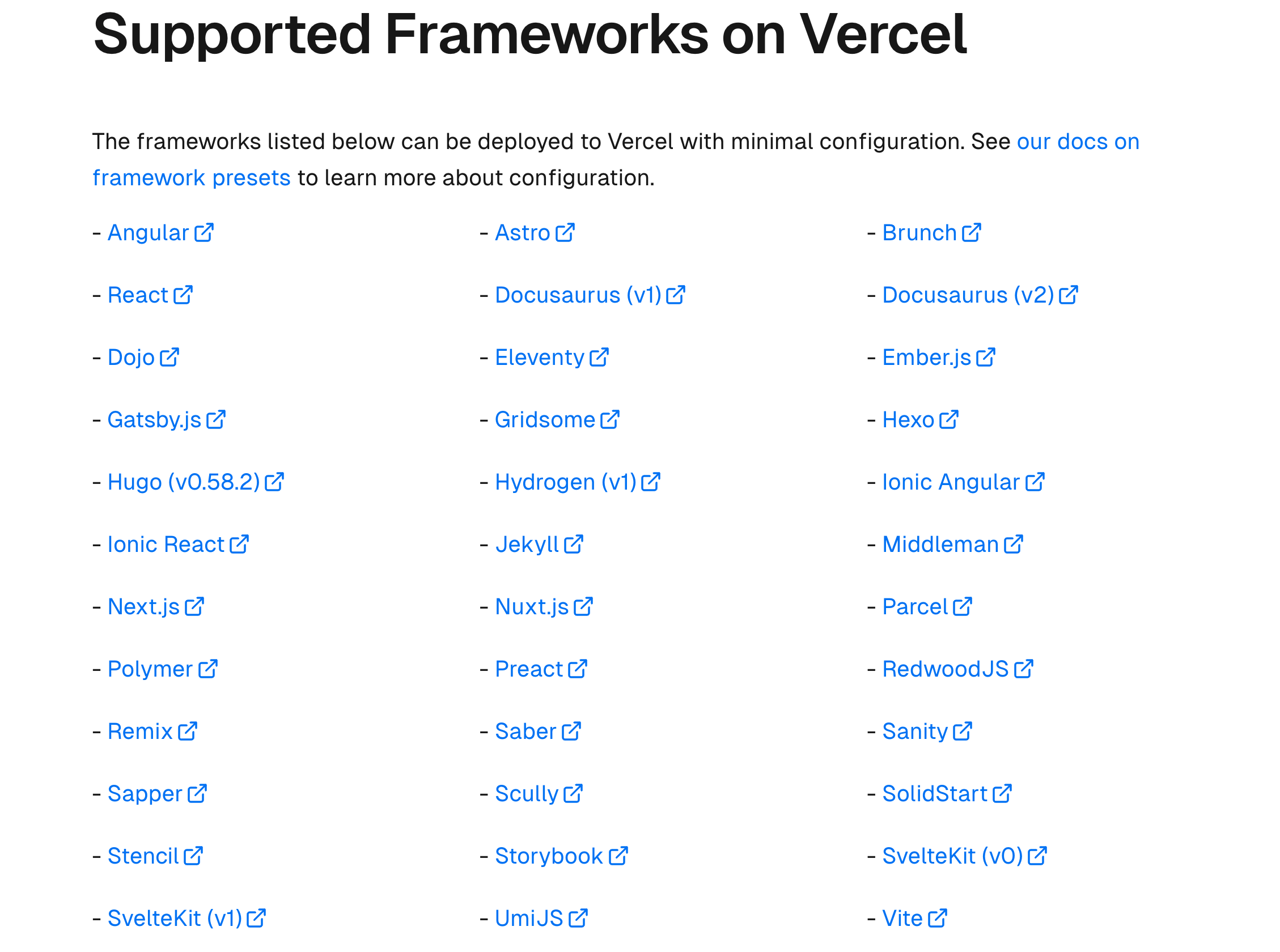 frameworks